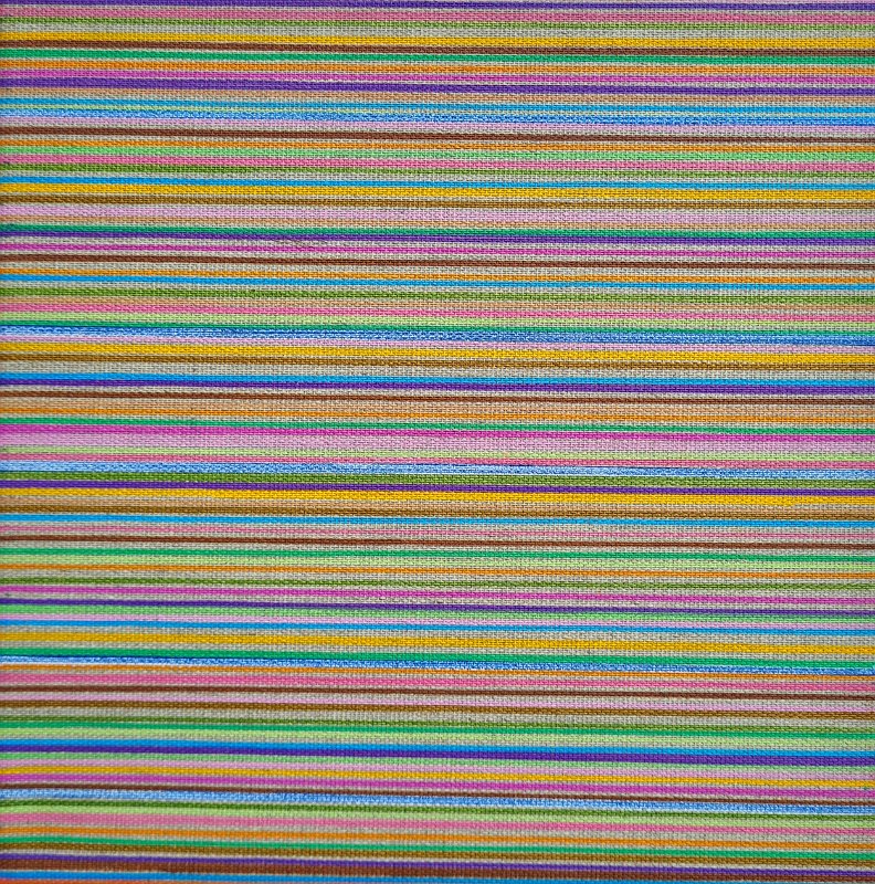 Coloured lines 3.3 magenta 2026, 25x25, Acryl-Acrylstifte auf Leinwand, € 250